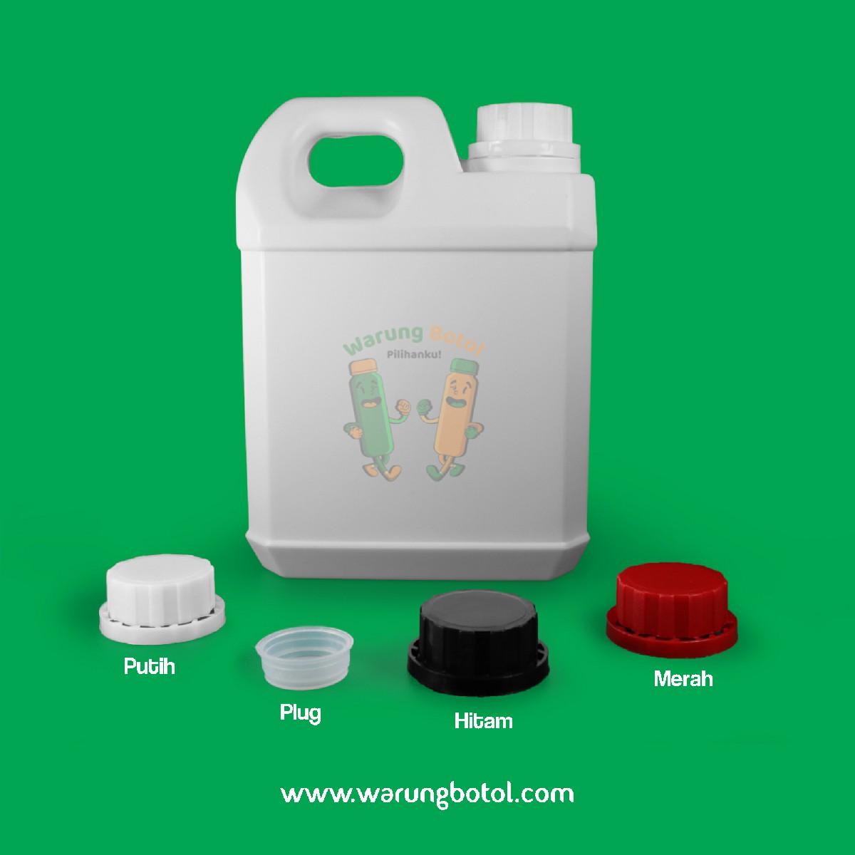 Distributor toko jual jerigen plastik kecil  ukuran 1000ml atau 1 liter murah terdekat di sekitar bandung, bogor, jakarta dan bekasi